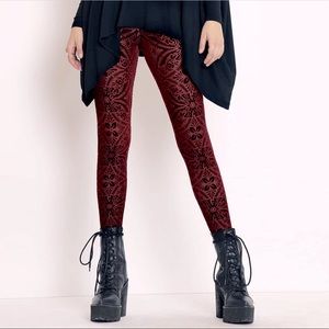 BURNED VELVET WINE HW LEGGINGS